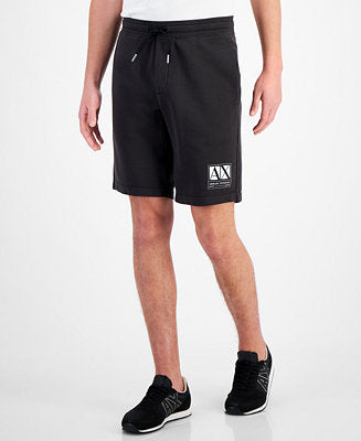 Ax Armani Exchange Mens Regular fit Sweat Shorts Medium Black Solid
