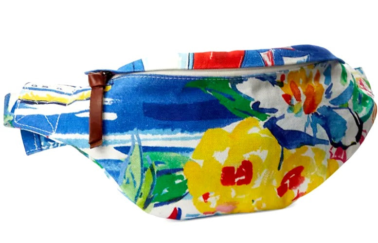 POLO Ralph Lauren Sailing Fanny Pack Canvas Waist Bag Pony Belt Bag