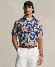 Polo Ralph Lauren Men's Classic-Fit Floral Seersucker Shirt XS Blue Hawaiian