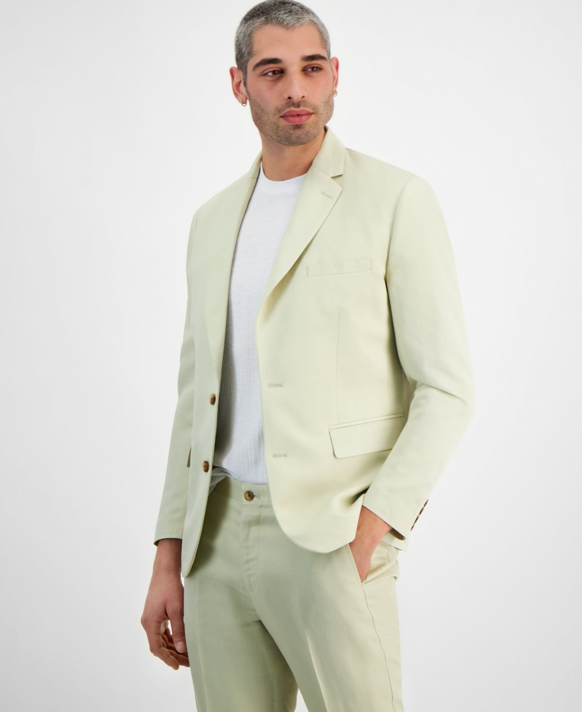 INC International Concepts Mens Slim fit Sport Coat Blazer XXL Beige Solid