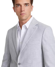Tommy Hilfiger Mens Modern fit Sport Coat Blazer 44 R Light Grey Solid Stretch