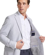 Tommy Hilfiger Mens Modern fit Sport Coat Blazer 44 R Light Grey Solid Stretch