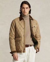 Polo Ralph Lauren Quilted Water Repellent Full Zip Jacket Medium Desert Khaki