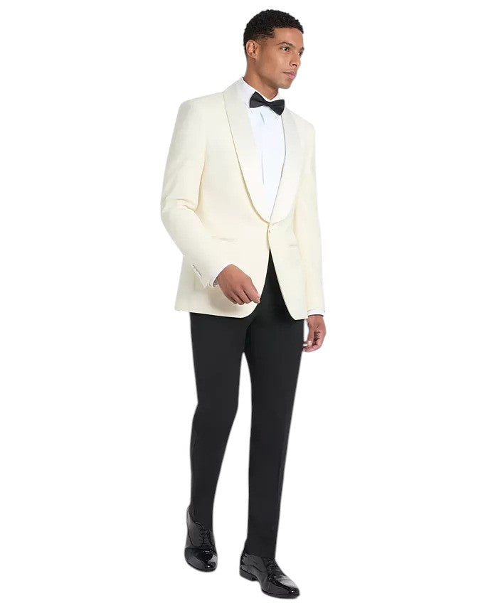 Tommy Hilfiger Mens Modern fit Wool Tuxedo Jacket Blazer 56 L White Solid