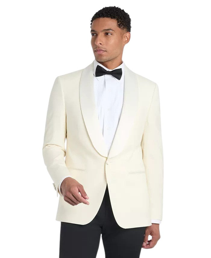 Tommy Hilfiger Mens Modern fit Wool Tuxedo Jacket Blazer 56 L White Solid