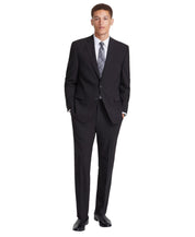 Perry Ellis Mens Modern fit 2 Piece Suit 42 R / 35 Waist Black Solid Stretch