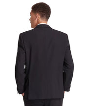 Perry Ellis Mens Modern fit 2 Piece Suit 42 R / 35 Waist Black Solid Stretch