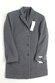 Calvin Klein Mens Slim fit Overcoat Coat 38 S Grey Solid