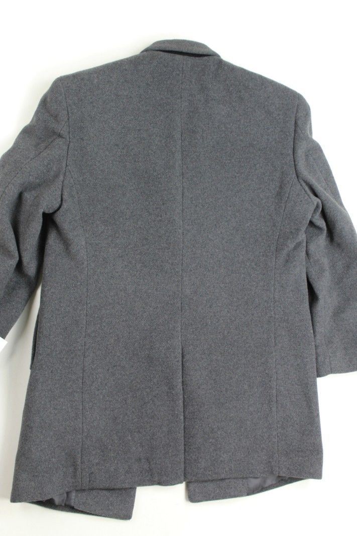 Calvin Klein Mens Slim fit Overcoat Coat 38 S Grey Solid