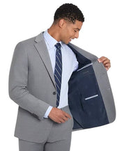 Tommy Hilfiger Mens Modern fit Suit Jacket Blazer 42 R Light Grey Solid Stretch