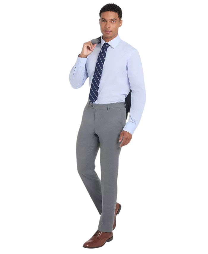 Tommy Hilfiger Mens Modern fit Wool Dress Pants 33 / 30 Mid Grey Solid