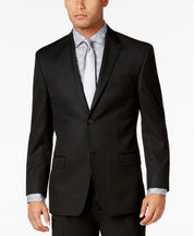Sean John Mens Classic fit Suit Jacket Blazer 46 R Black Solid