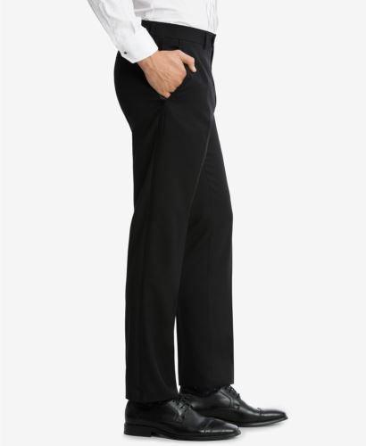Tommy Hilfiger Men's Modern-Fit Flex Stretch Black Tuxedo Pants 40 x 32