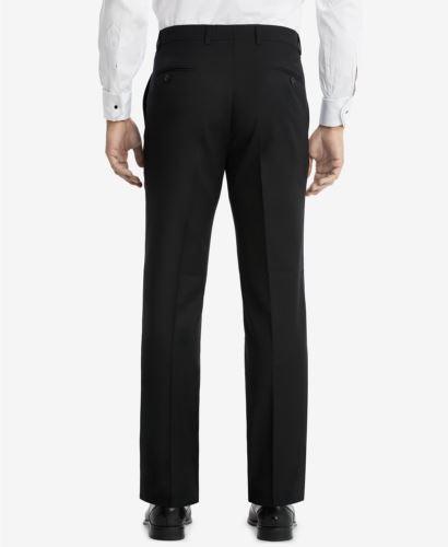 Tommy Hilfiger Men's Modern-Fit Flex Stretch Black Tuxedo Pants 40 x 32