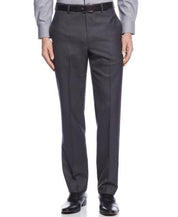 Calvin Klein Mens Slim fit Dress Pants 34 / 34 Charcoal Grey Solid Stretch