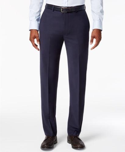 Calvin Klein Mens Slim fit Dress Pants 38 / 32 Navy Blue Solid Stretch