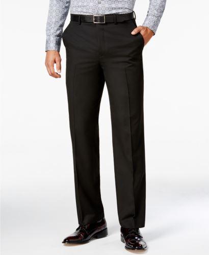 Sean John Mens Classic fit Dress Pants 34 / 32 Black Solid