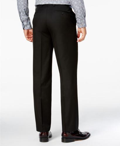 Sean John Mens Classic fit Dress Pants 34 / 32 Black Solid