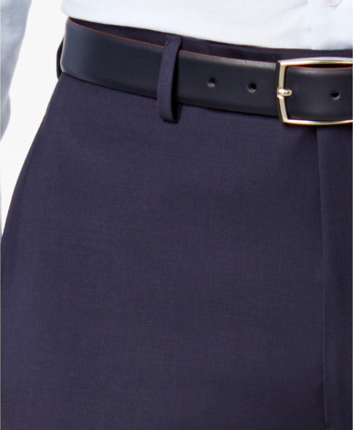 Calvin Klein Mens Slim fit Dress Pants 32 / 32 Blue Solid