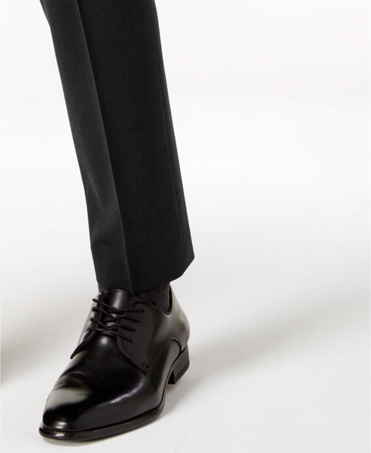 Calvin Klein Mens Skinny fit Dress Pants 40 / 32 Black Solid Stretch