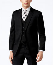Tommy Hilfiger Mens Modern fit Wool Suit Jacket Blazer 46 R Black Solid Stretch