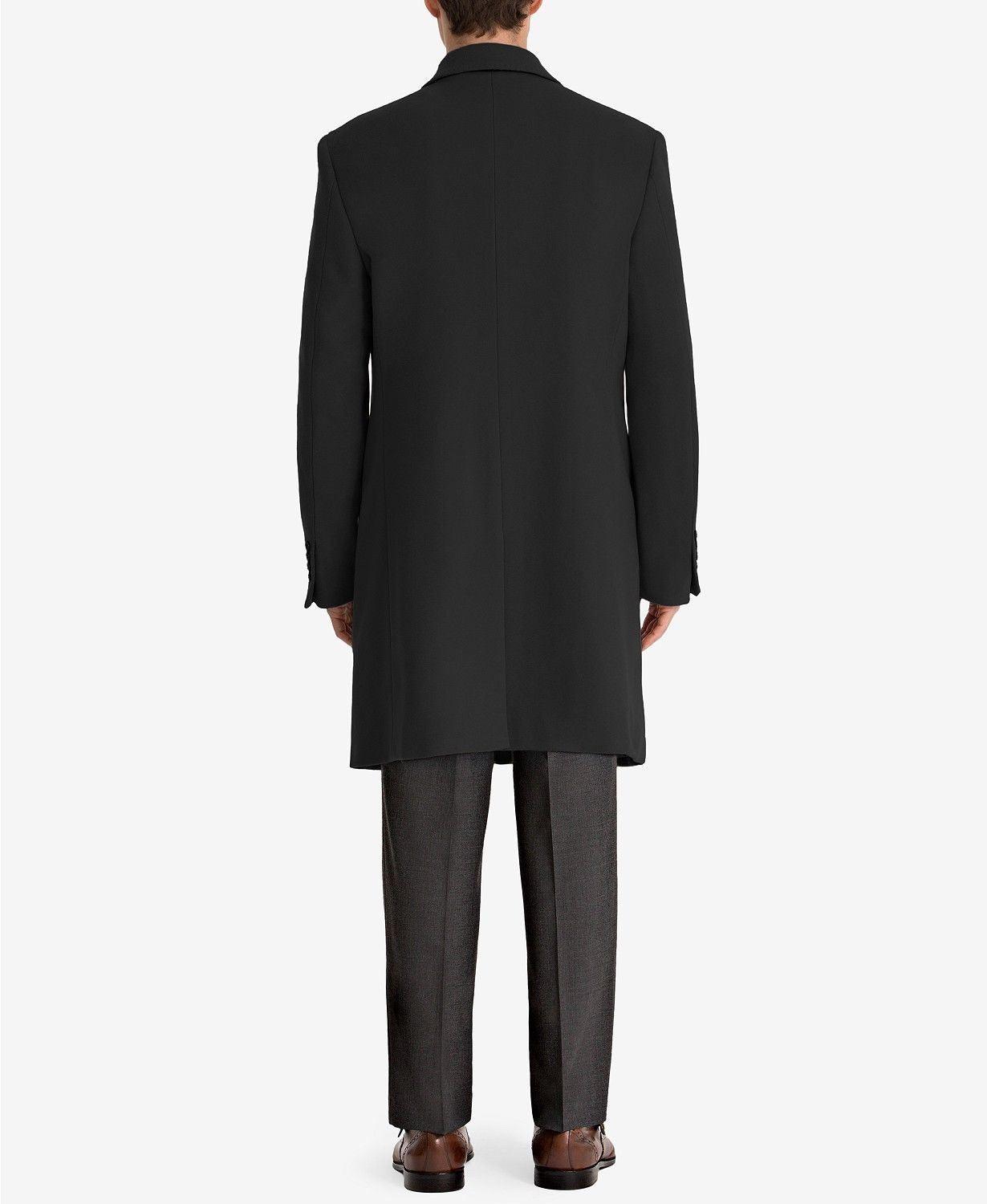 Lauren Ralph Lauren Mens Classic fit Overcoat Coat 38 R Black Solid
