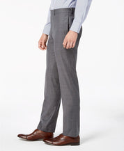 Calvin Klein Mens Slim fit Dress Pants 33 / 32 Grey Solid Stretch