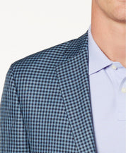 Michael Kors Men's Blue Check Blazer Size 40S