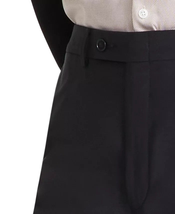 Calvin Klein Mens Slim fit Wool Dress Pants 44 / 30 Black Solid