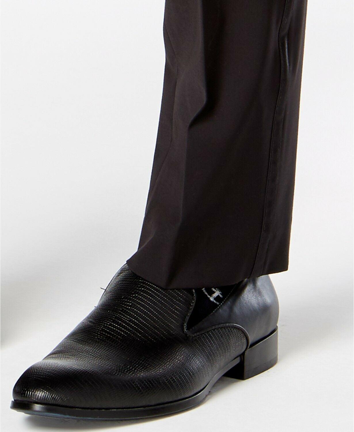 Calvin Klein Mens Slim fit Tuxedo Dress Pants 33 / 32 Black Solid Stretch