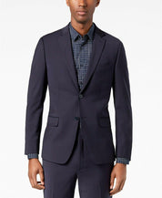 Calvin Klein Mens Skinny fit Suit Jacket Blazer 36 S Navy Blue Solid