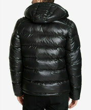 GUESS Men Regular fit Puffer Jacket Coat XXL Black Solid