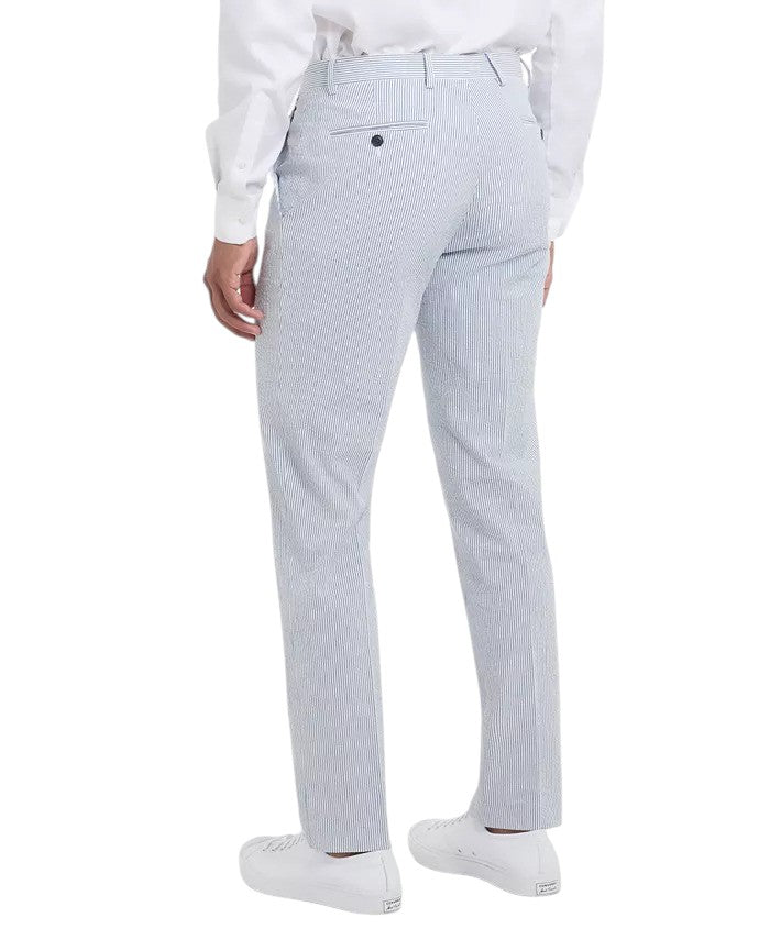 Tommy Hilfiger Mens Modern fit Seersucker Dress Pants 38 / 30 Blue White Striped
