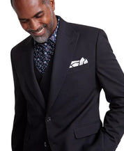 Tayion Mens Classic fit Suit Jacket Blazer 42 S Black Solid