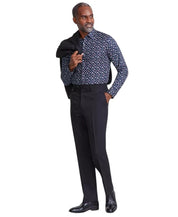 Tayion Collection Mens Classic fit Dress Pants 38 / 30 Black Solid