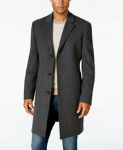 Lauren Ralph Lauren Mens Classic fit Overcoat Coat 46 R Charcoal Grey Solid