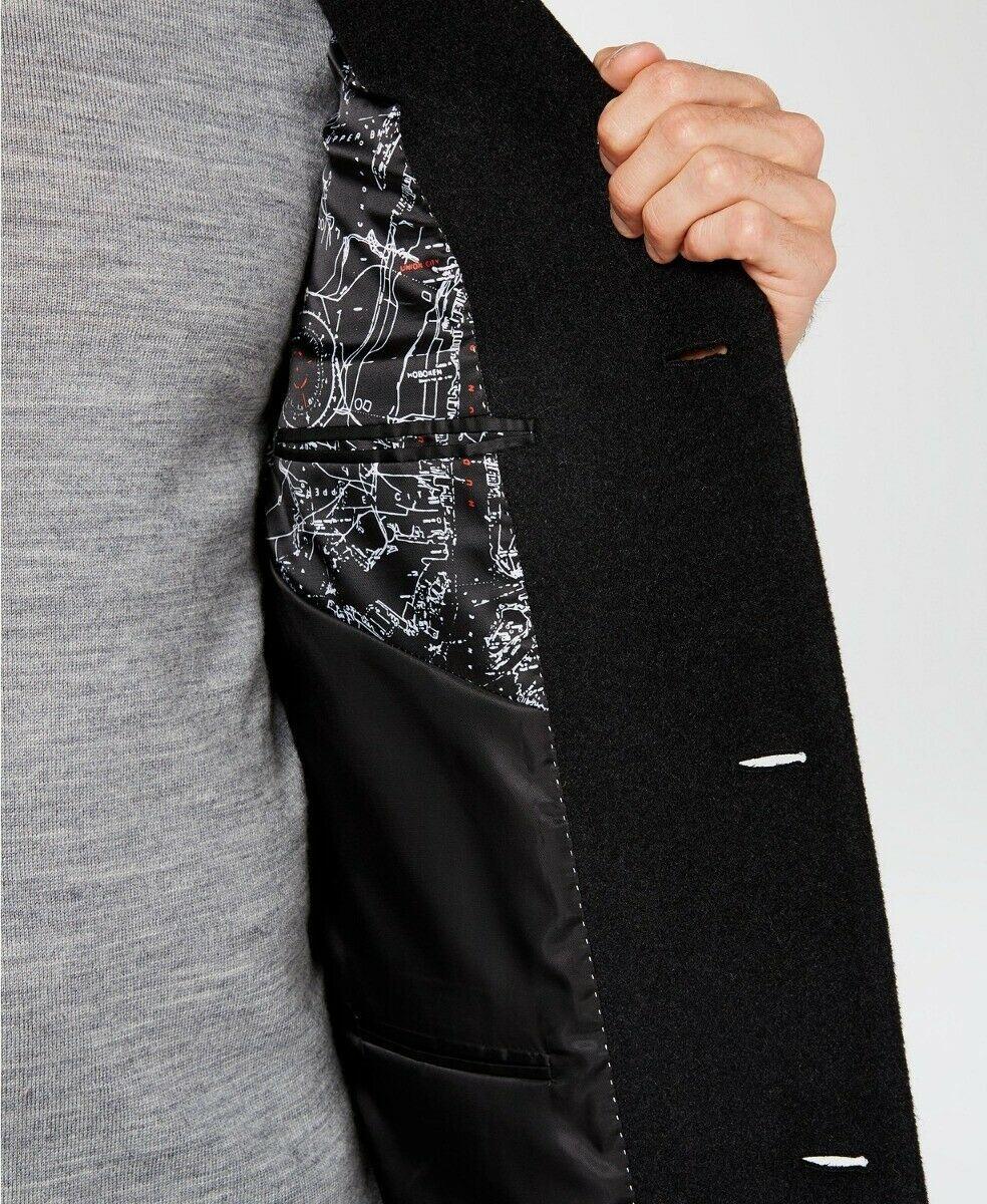 Nautica Mens Classic fit Overcoat Coat 40 L Grey Solid