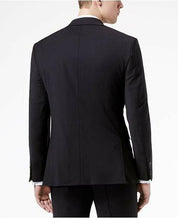 Calvin Klein Mens Slim fit Suit Jacket Blazer 42 L Black Solid Stretch