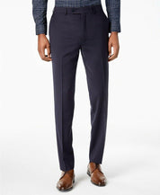 Calvin Klein Mens Skinny fit Dress Pants 32 / 32 Blue Solid Stretch