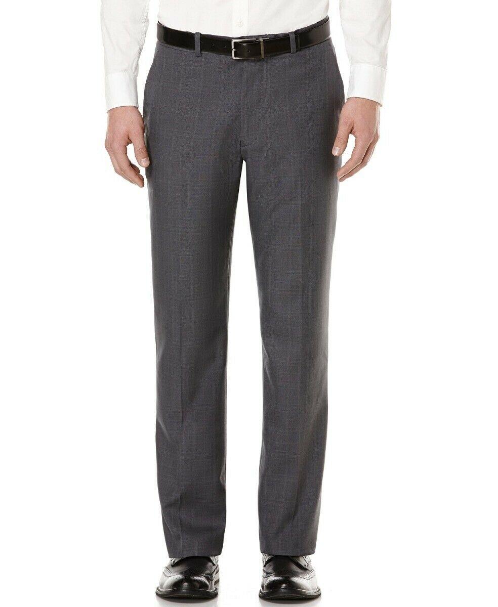 Perry Ellis Portfolio Mens Modern fit Dress Pants 32 / 32 Charcoal Grey Stretch