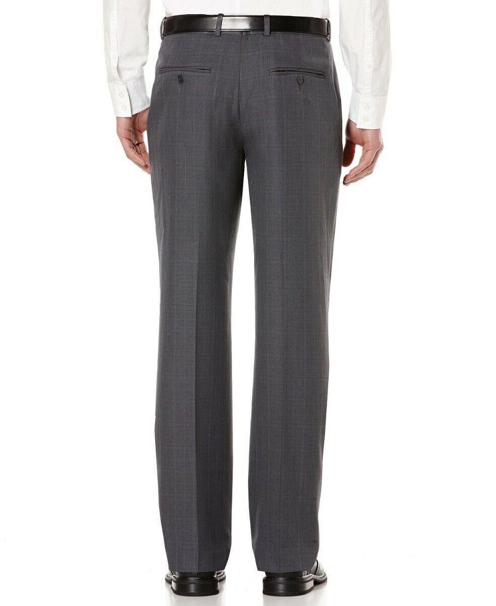 Perry Ellis Portfolio Mens Modern fit Dress Pants 32 / 32 Charcoal Grey Stretch