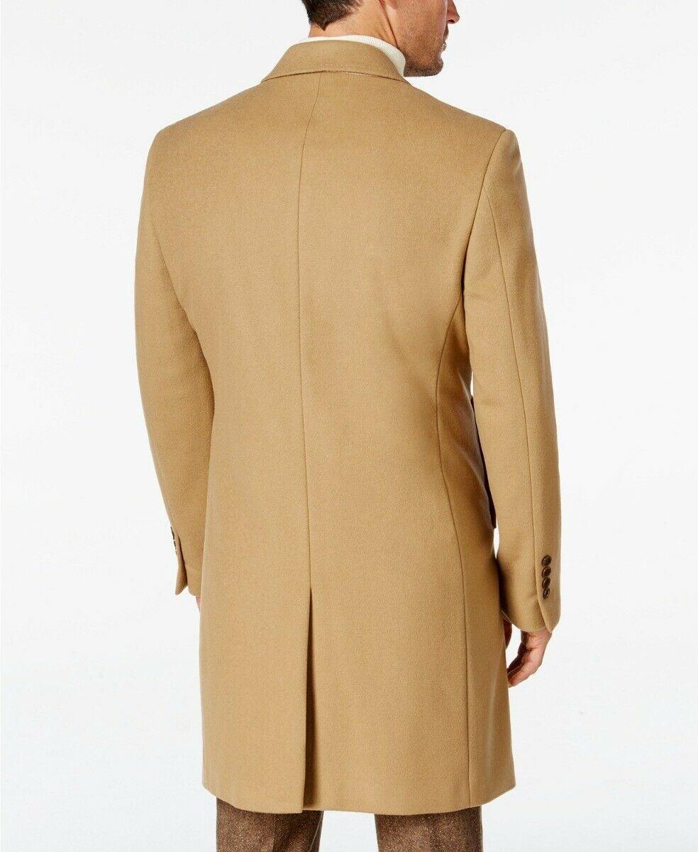 Lauren Ralph Lauren Mens Classic fit Overcoat Coat 36 L Beige Solid