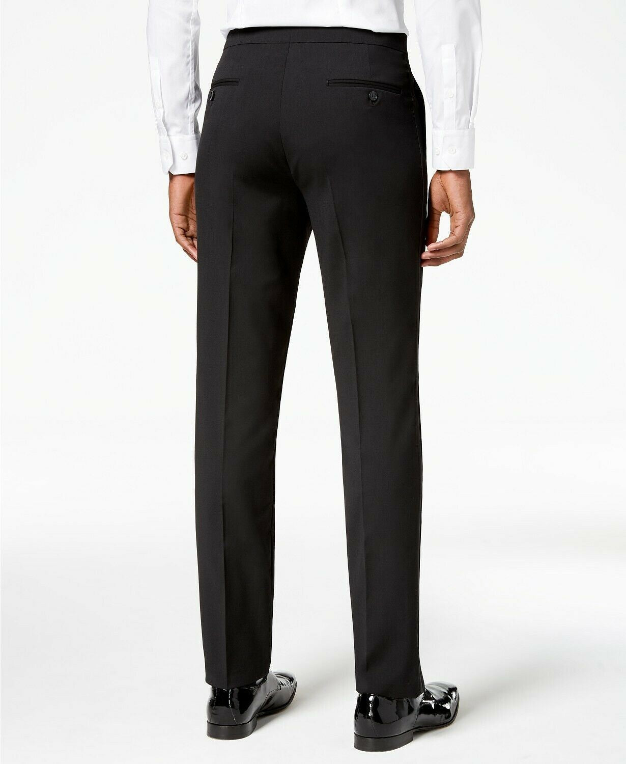 Tommy Hilfiger Mens Modern fit Dress Pants 30 / 30 Black Solid Stretch