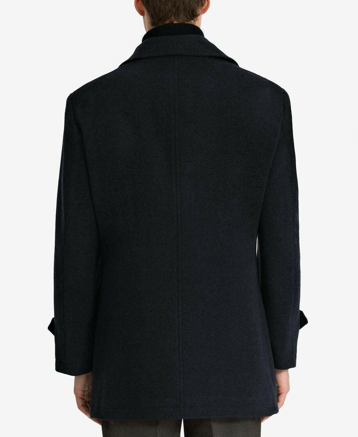 Lauren Ralph Lauren Men's Classic-Fit Double-Breasted Overcoat 38 S Navy Blue