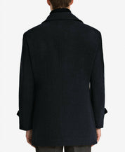 Lauren Ralph Lauren Men's Classic-Fit Double-Breasted Overcoat 38 S Navy Blue