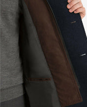 Lauren Ralph Lauren Mens Wool Double Breasted Overcoat Coat 42 S Navy Blue