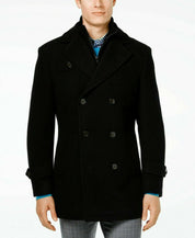 Lauren Ralph Lauren Labrada Wool-Blend Coat Peacoat 38R Black Bib Insert