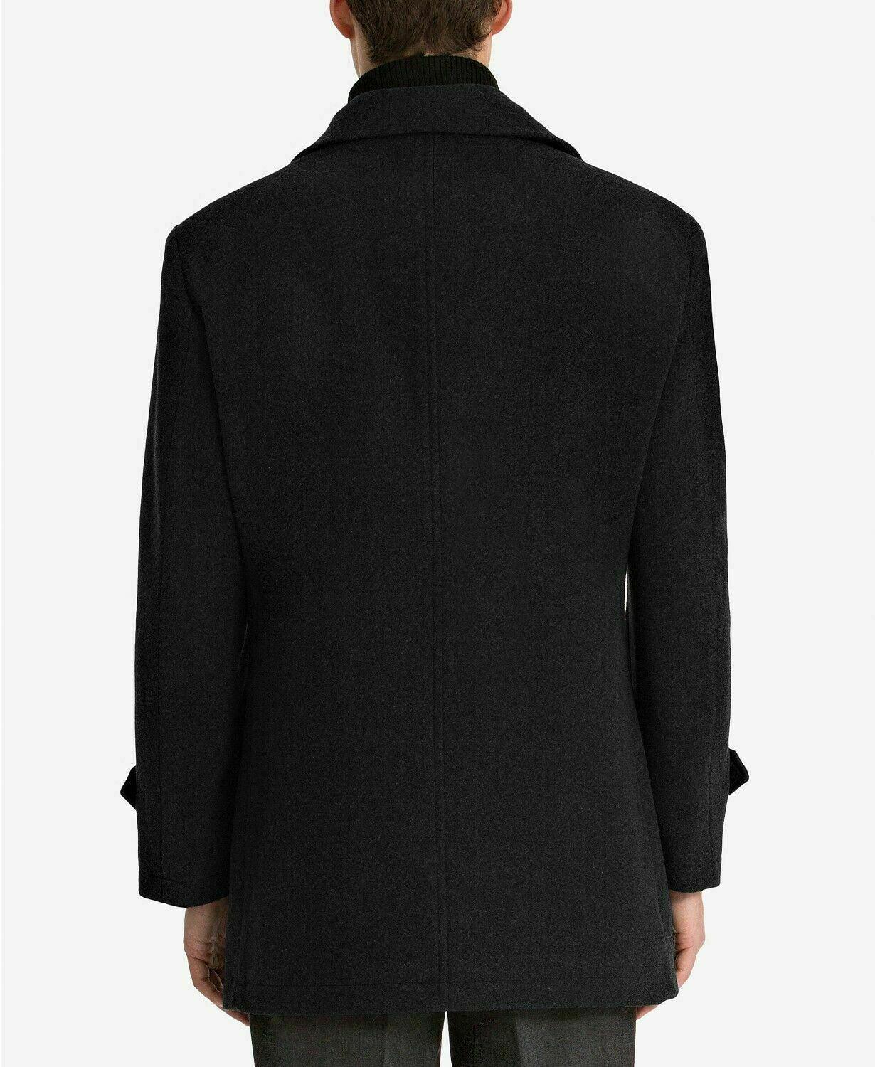 Lauren Ralph Lauren Labrada Wool-Blend Coat Peacoat 38R Black Bib Insert
