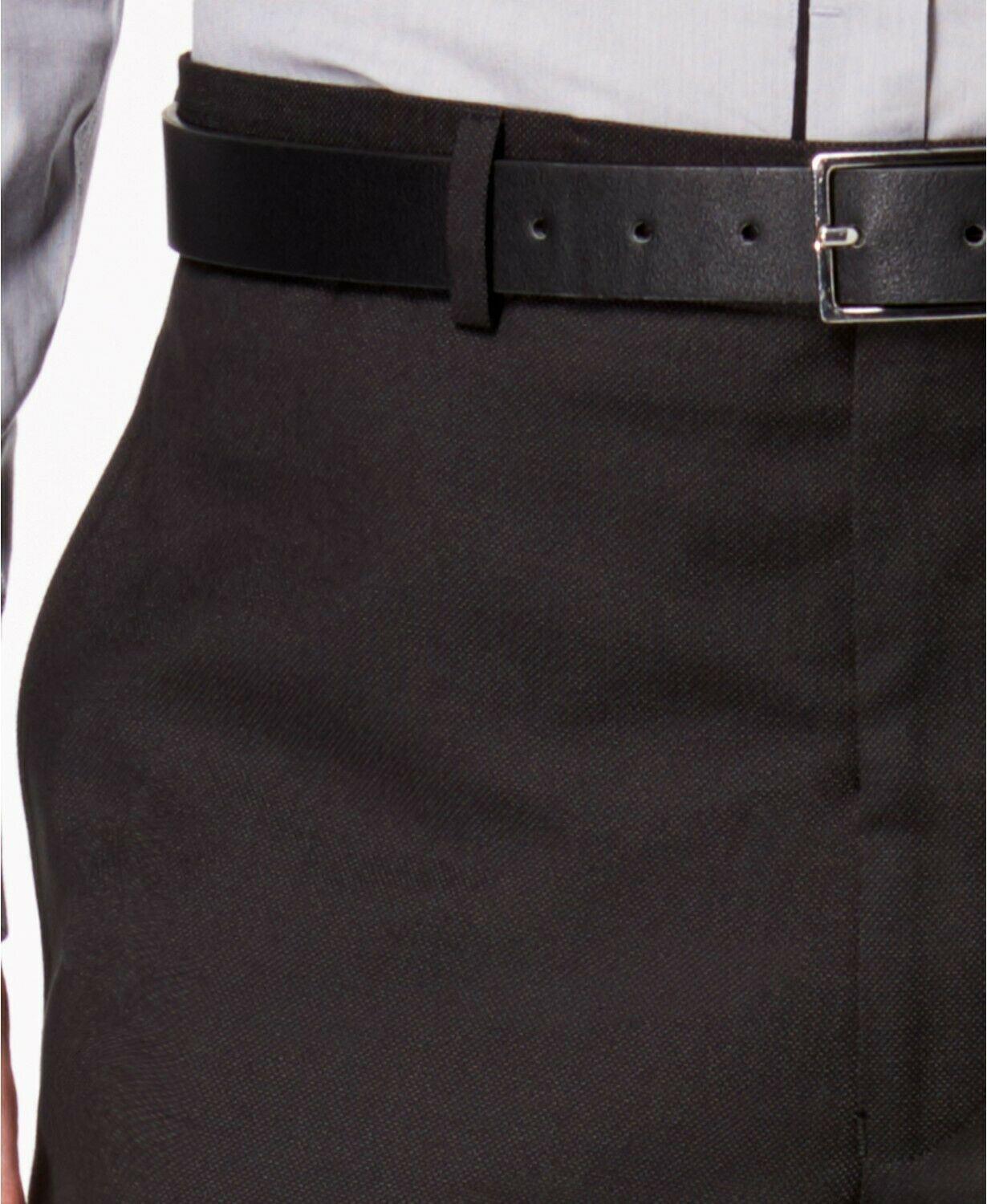 Marc New York Mens Modern fit Two Piece Suit 48 R / 42 Waist Black Solid Stretch