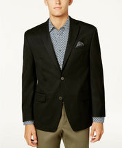 Michael Kors Mens Classic fit Sport Coat Blazer 43 R Black Solid Stretch